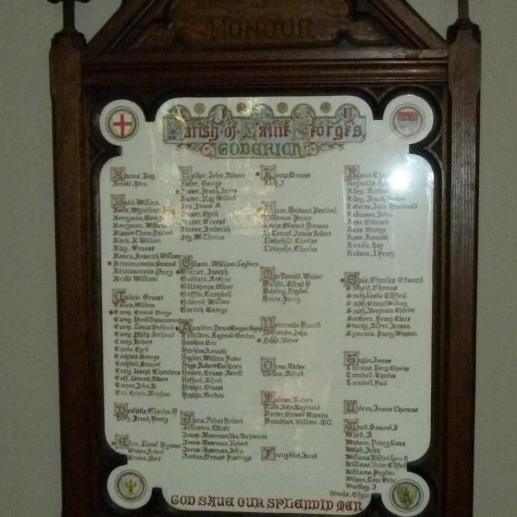 St Georges Anglican Church Goderich Plaque